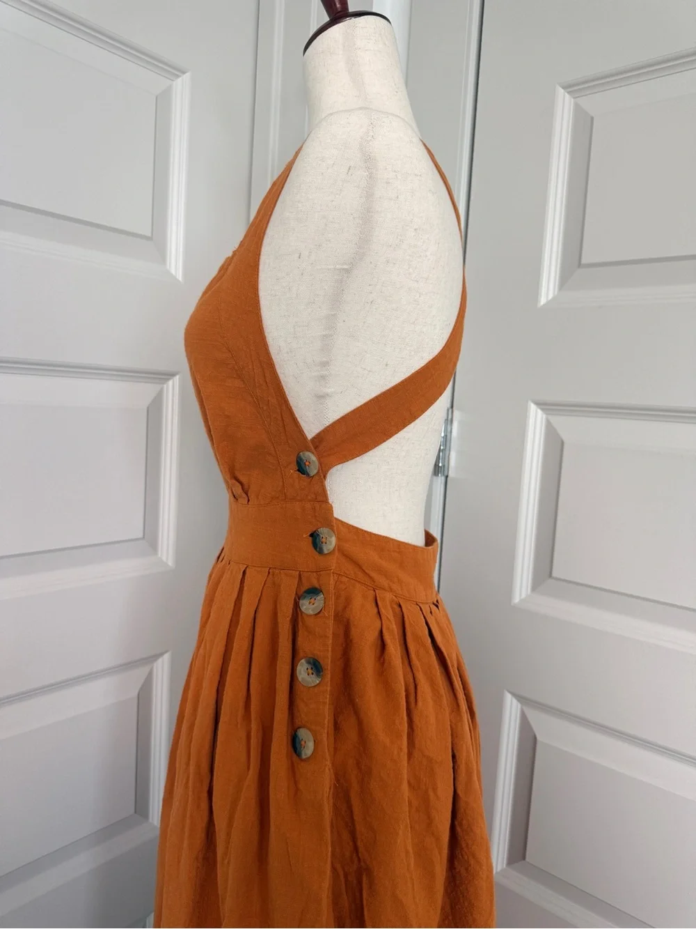 Free People Rust Orange Midi Dress